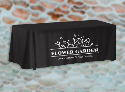 8-ft. NON-FITTED Front Print ONLY Table Cover (with Stock Fabric Color) for Atlanta, GA